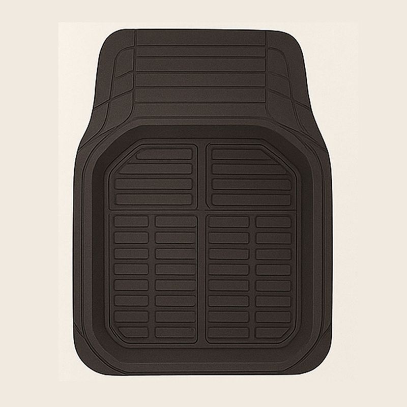 Brookstone 4-Piece All-Weather Anti-Slip &amp; Spill-Resistant Car Mat Set – Black