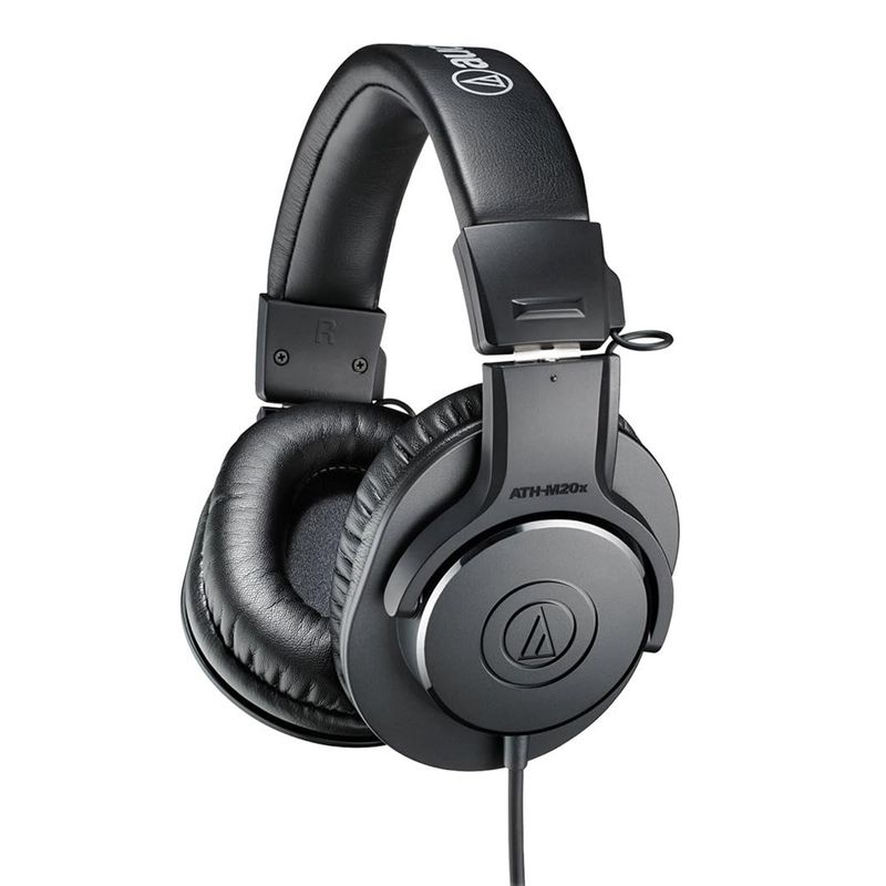Audio-Technica ATH-M20x Professional Studio Monitor Headphones, Black (AUD ATHM20X)