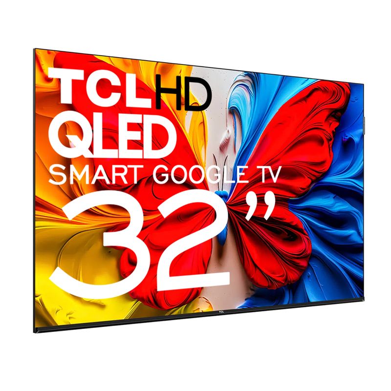 TCL 32 Inch QLED Smart Google TV with HDR10 &amp; Dolby Audio – Bezel-Less Design 32S5K