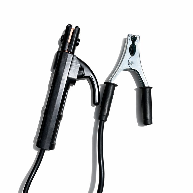 Electrode holder and ground clamp included with 120Amp arc welder – welding accessories set Trinidad DealDog
