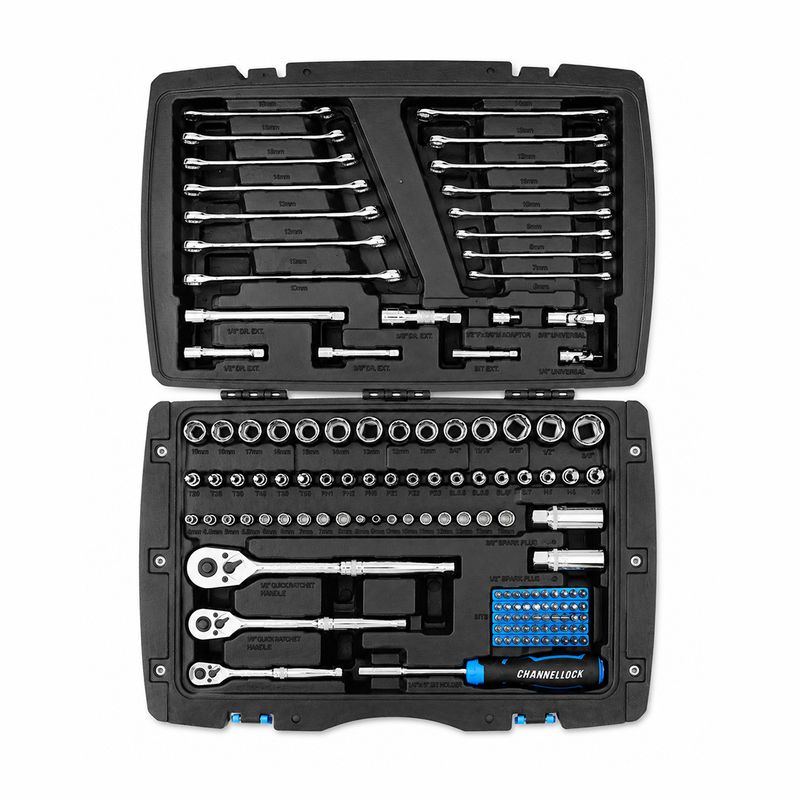 Juego Profesional de Herramientas Channellock de 300 Piezas – SAE y Métrico | Cuadro 1/4”, 3/8”, 1/2”