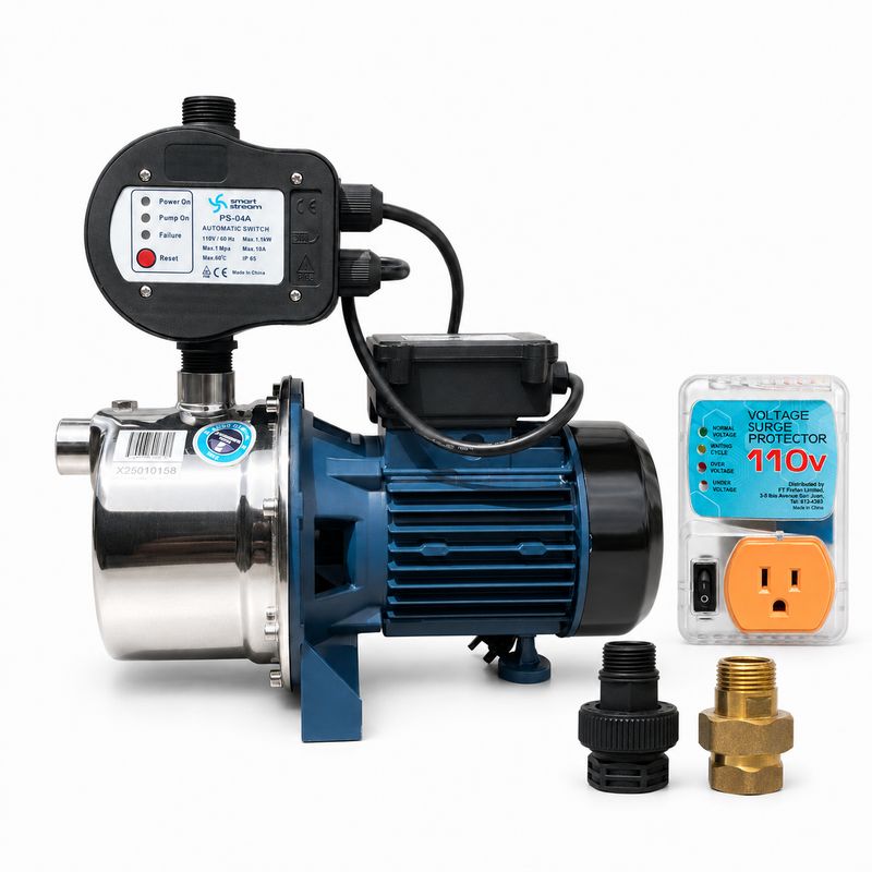 Bomba de Agua Jet Automática Smart Stream XJm81CE de 0.8 HP con Protector de Voltaje de 110V