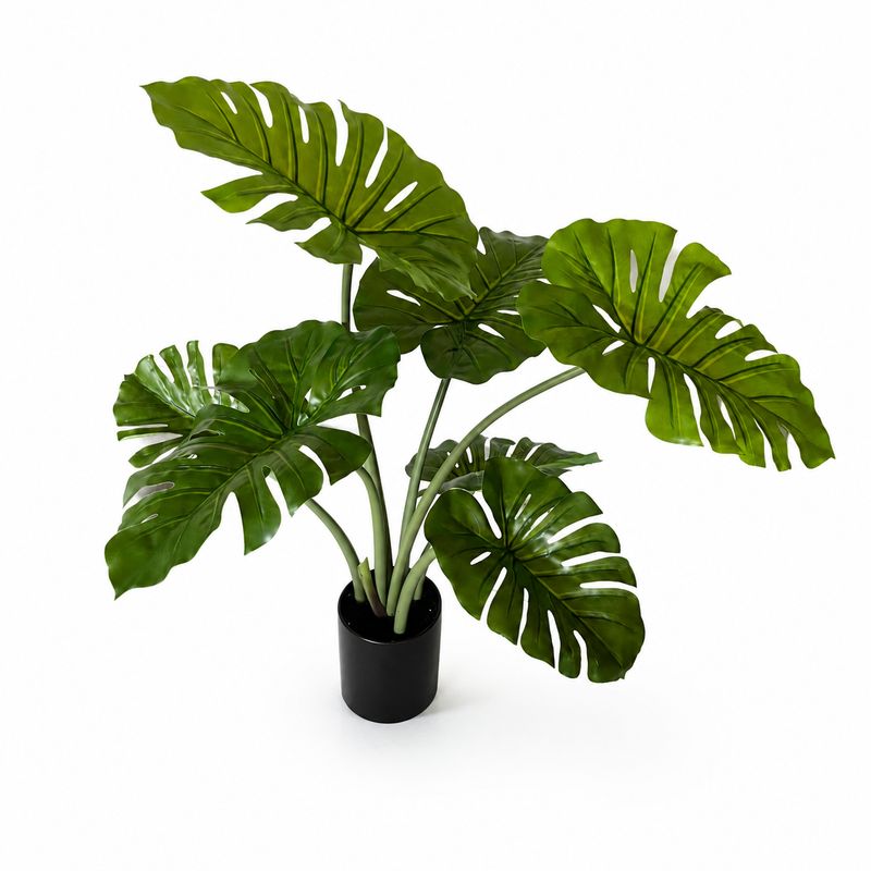 The Mod Greenhouse Artificial Monstera Floor Plant with Decorative Pot