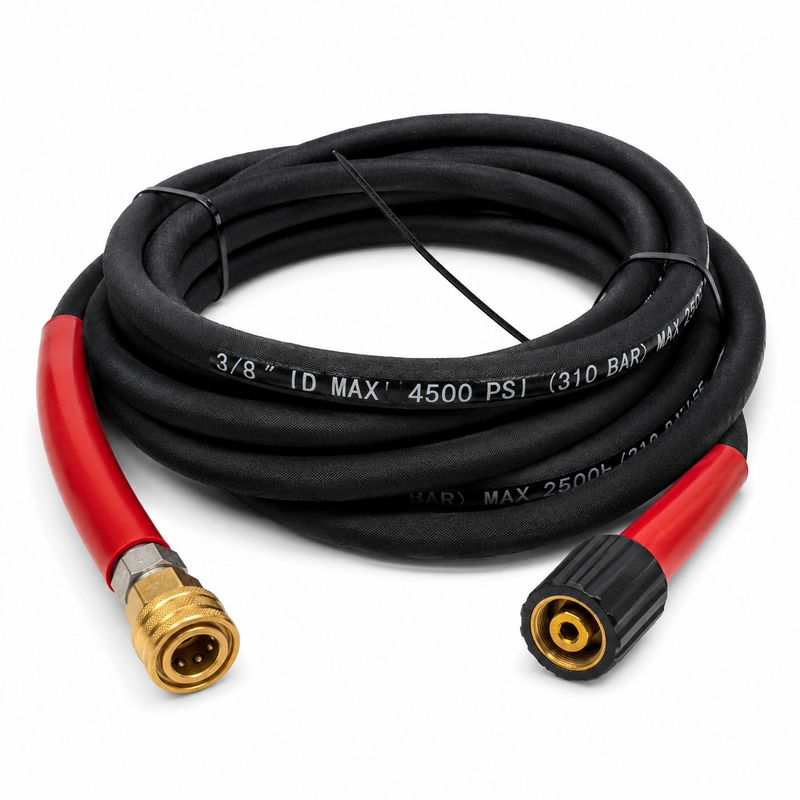 4500 PSI Steel-Braided Pressure Washer Hose – 3/8" Heavy Duty