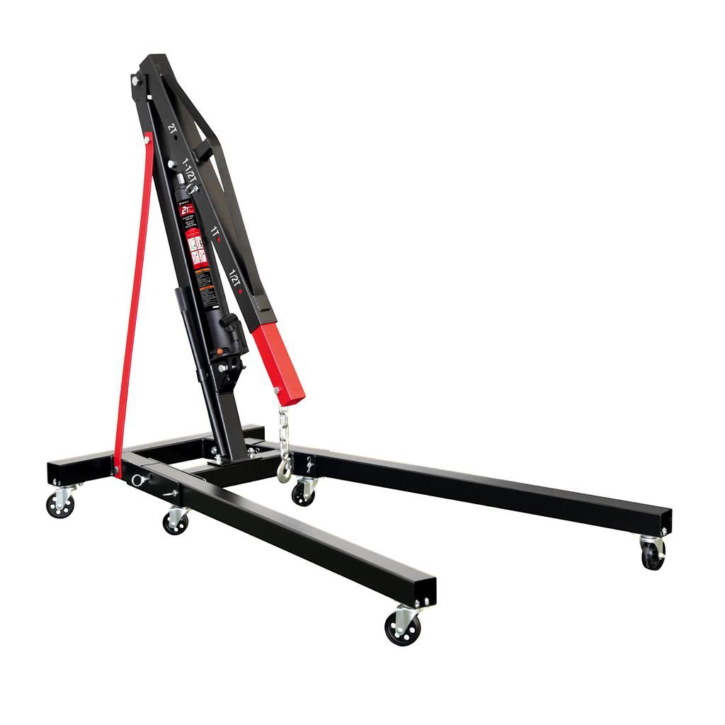Powerbuilt Foldable Hydraulic Engine Hoist – Heavy-Duty Engine Crane Cherry Picker
