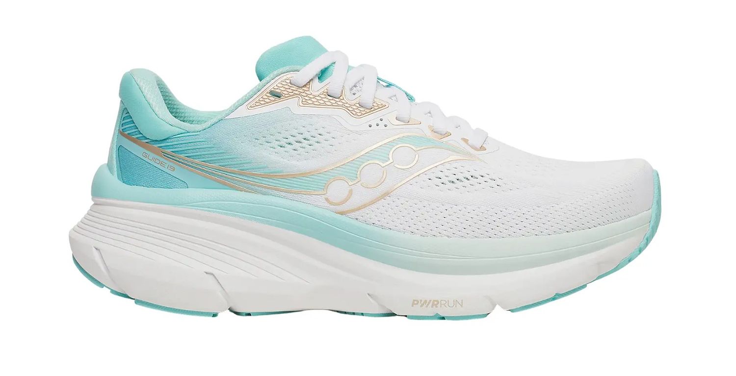 Guide 19, Color: White/Aqua, Size: 6.0