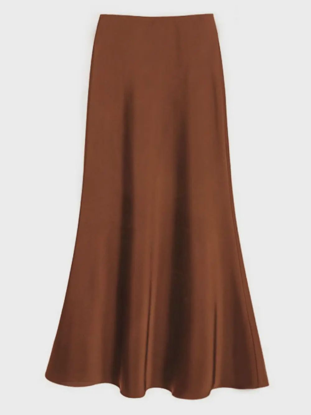 SATIN ELASTIC WAIST SKIRT