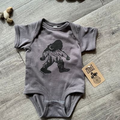 NATURE SASQUATCH BABY ONESIE