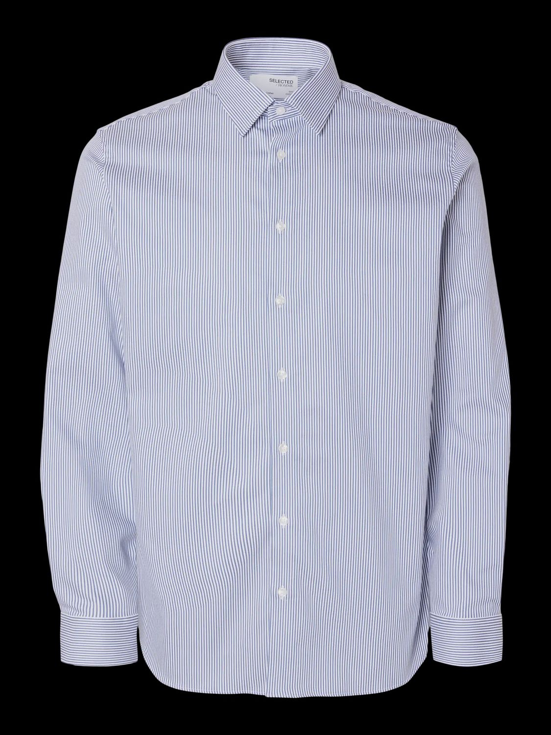 SLH SLIM PERFORMANCE SHIRT, Colour: TRUE NAVY STRIPES, Size: SMAL