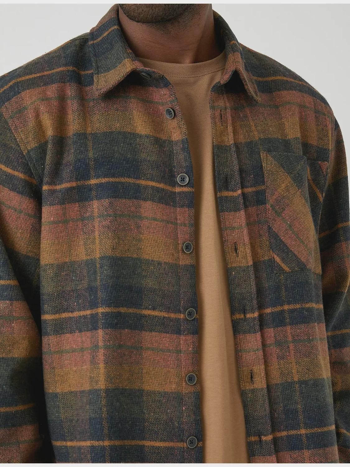 BROWN PLAID LUMBERJACK SHIRT
