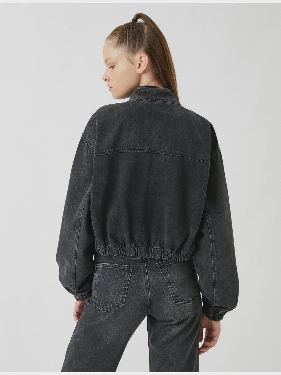 JEAN BOMBER JACKET