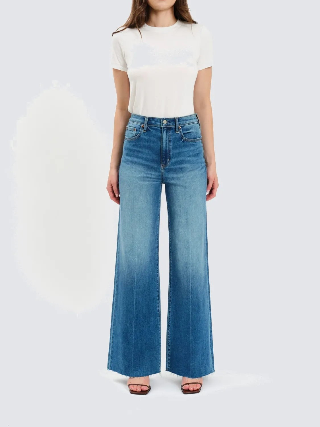 FAR OUT HIGH RISE WIDE LEG, Colour: NEW INDIGO, Size: 25