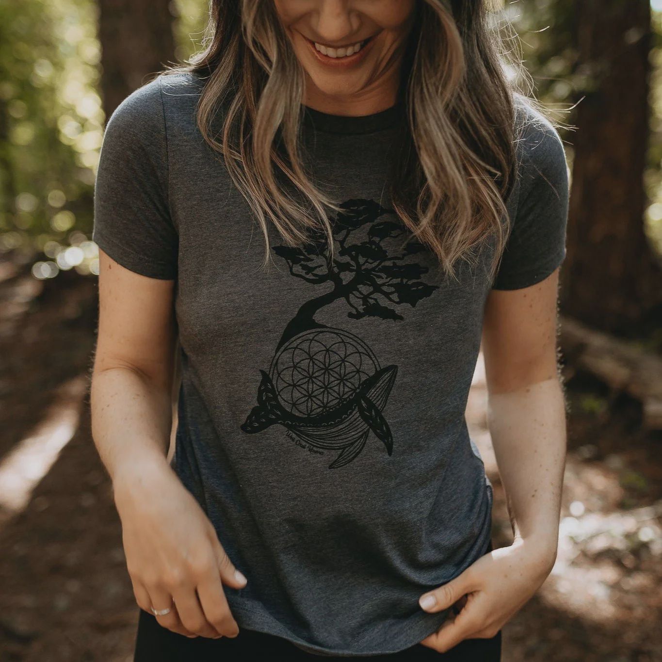 WCK LADIES RELAXED FIT TEE, STYLE: ARBUTUS WHALE, Size: SMALL