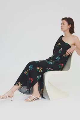 ONE SHOULDER TIE DRESS