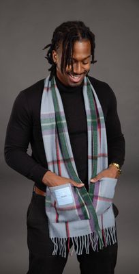 World Peace Tartan Pocket Scarf