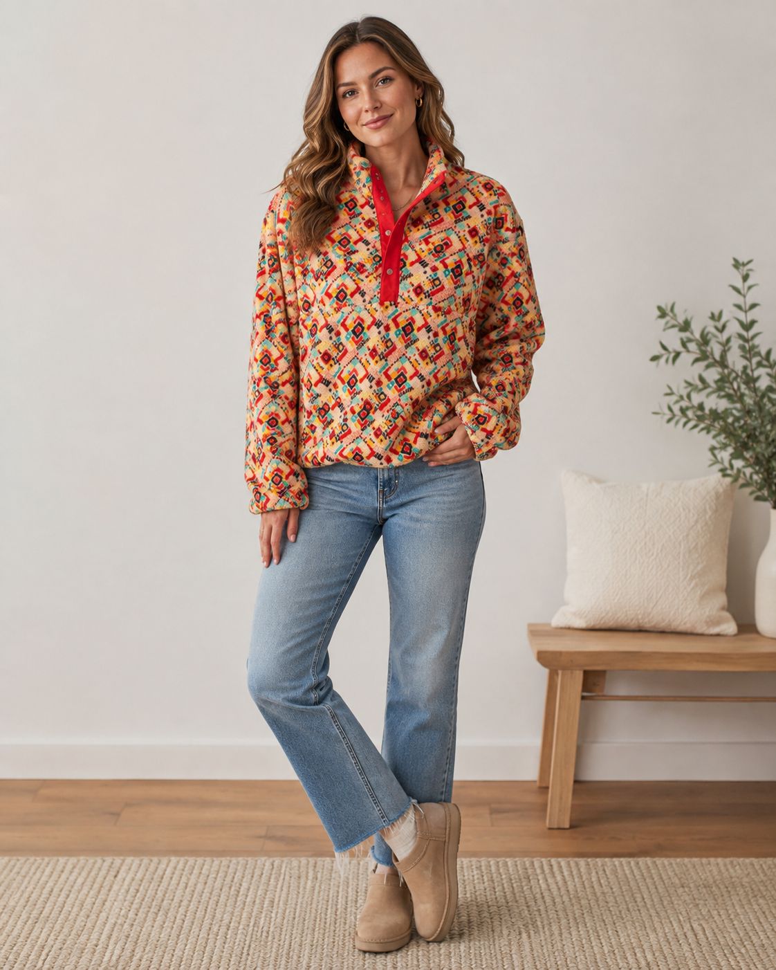 PULL OVER AZTEC PRINT