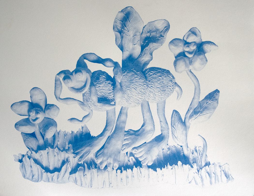 Clay Bee Riso Print