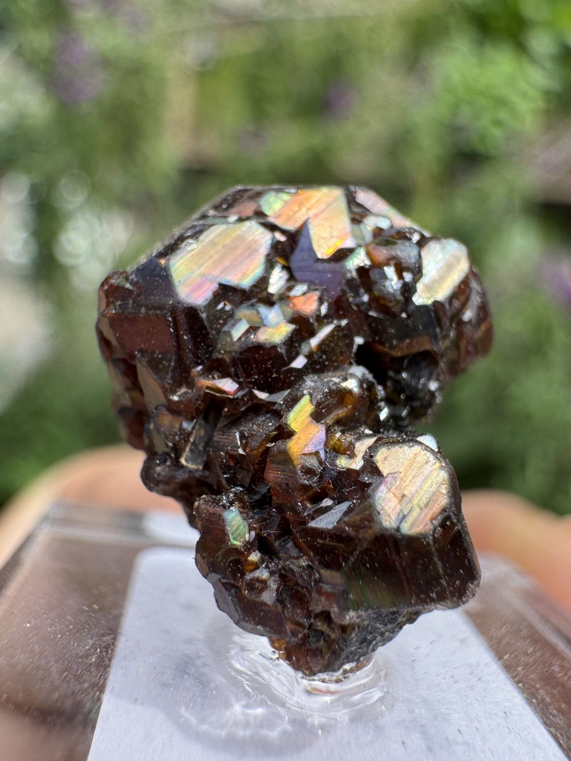 Rainbow Garnet Cluster – Arlit, Niger 15.43 ct | 15mm x 14mm x 10mm
