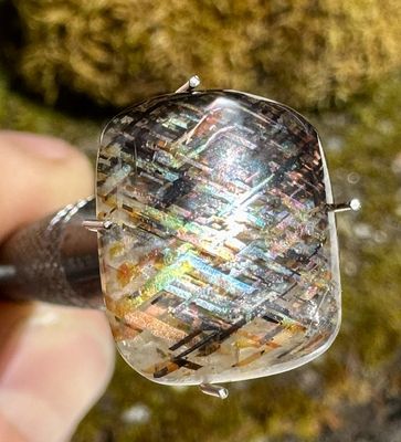 10.03 ct AAA Grade Rainbow Lattice Sunstone –, Rainbow Mine, Harts Range, QLD, Australia