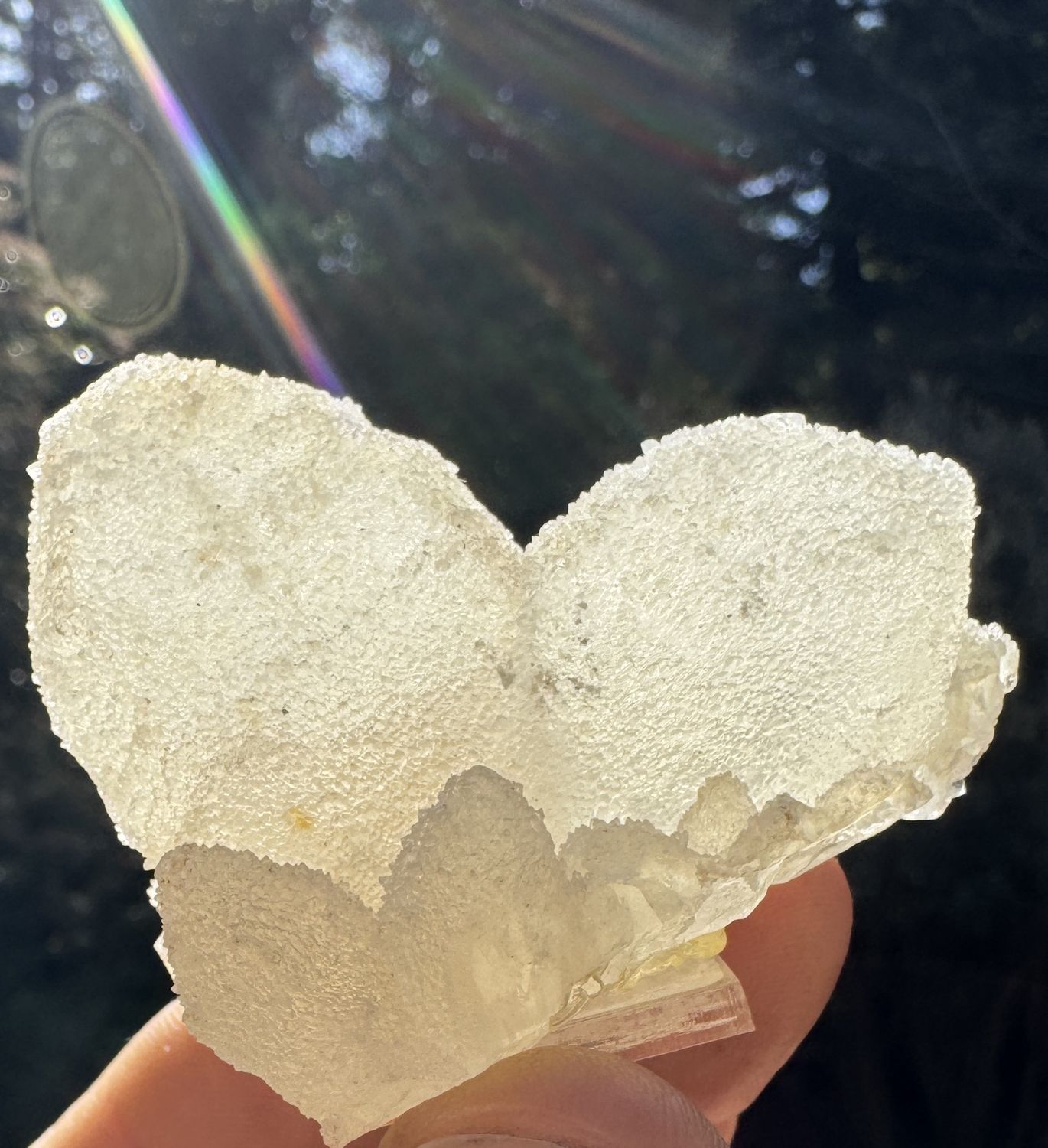 Japan-Law Twinned Quartz with Druzy Chalcedony Overgrowth, Madagascar
