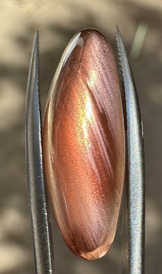 Copper-Schiller Oregon Sunstone Cabochon – Spectrum Mine 12 ct | 24.4mm x 8.65mm x 7mm