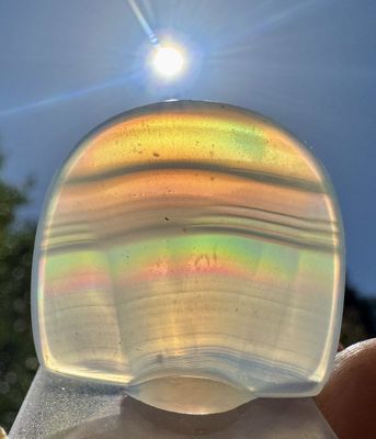 Iris Agate Slice – Rio Grande do Sul, Brazil – 26.2mm x 24.5mm x 2.7mm