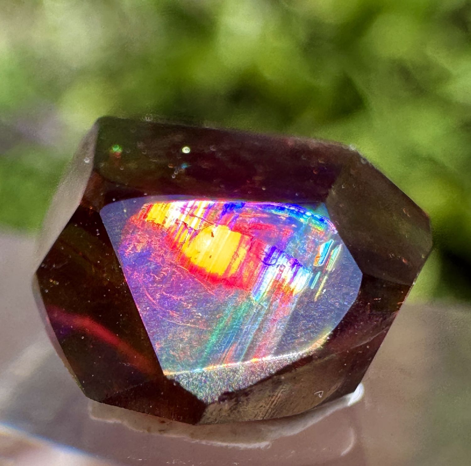 World-Class Faceted Rainbow Garnet – Arlit, Niger 6.07 ct | 11.6mm x 9.45mm x 5.7mm