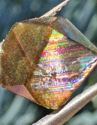 Faceted Rainbow Garnet – San Pedro Mountain, New Mexico 3.9 ct | 8.8mm x 8.3mm x 4.7mm