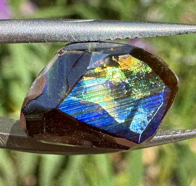 Freeform Rose-Cut Rainbow Garnet – San Pedro Mountain, New Mexico 5.4 ct | 12.5mm x 8.4mm x 5.1mm