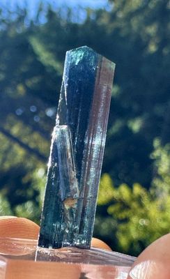 Blue-Purple Tourmaline Crystal – Tourmaline Queen Mine, Pala, California 3.4 grams | 28.5mm x 8.5mm x 7.75mm