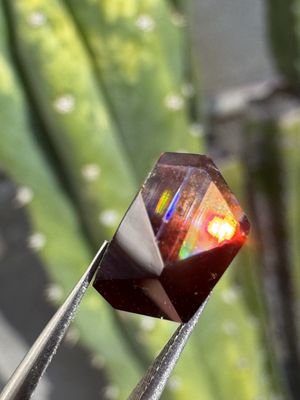 Faceted Rainbow Garnet – Arlit, Niger  3.09 ct | 11.05mm x 6.2mm x 4.45mm