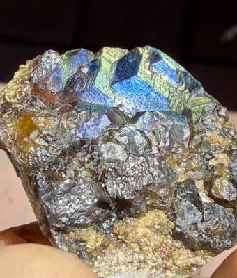 Iridescent Andradite Garnet Specimen – San Pedro Mountain, New Mexico 39.8 mm x 24.8 mm x 30 mm