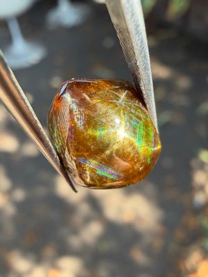 Asterized Rainbow Garnet – San Pedro Mountain, Santa Fe County, New Mexico  8.78 ct | 12.11 mm x 9.33 mm x 6.77 mm