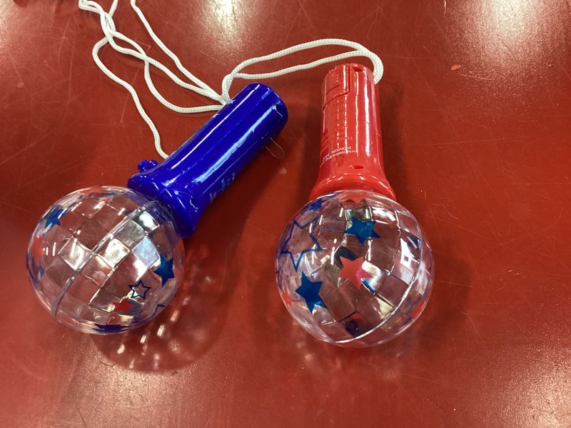 Patriotic Globe Light Up Wand Necklace