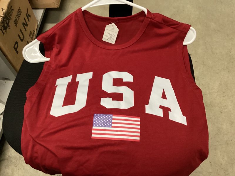 American Flag Maroon Tank Top