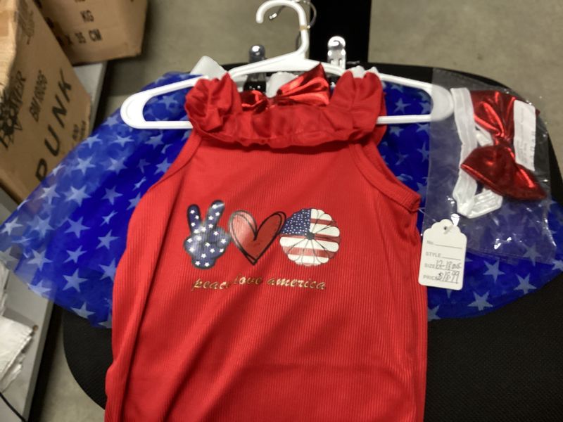 4th of July 2 piece with hair bow