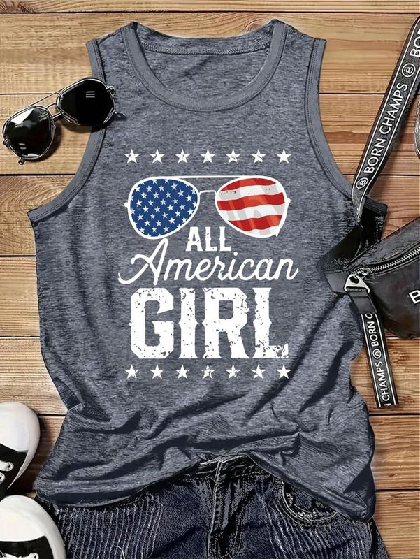 All American Girl gray tank top/women’s