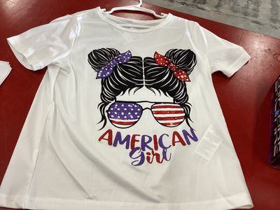 4th of July American Girl Glasses Shirt
