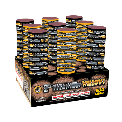 2" Titanium Willows - 9 shots Tube