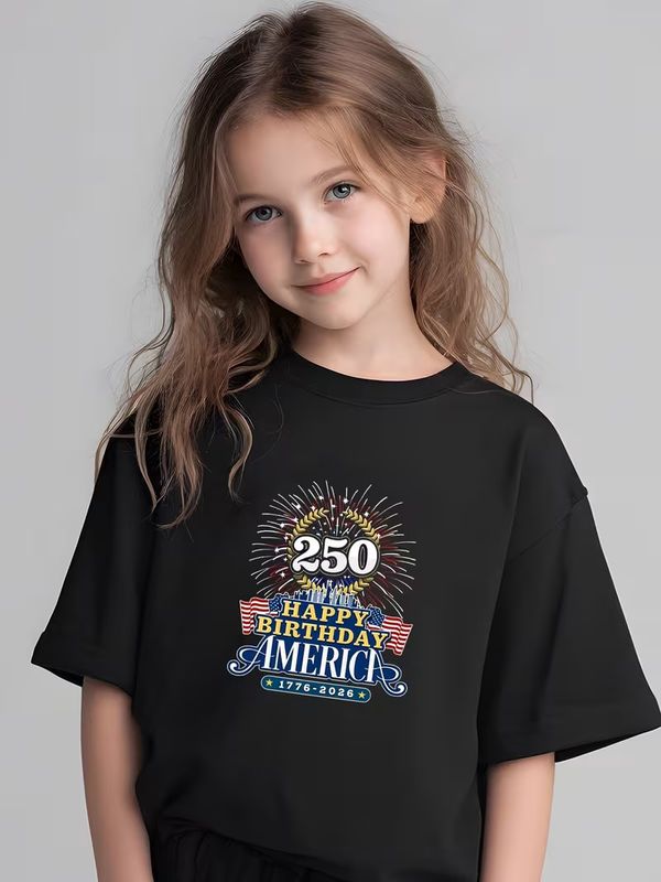 250th/kids Happy Birthday America shirt