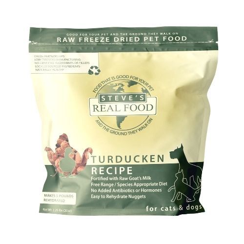 Steve&#39;s Real Food Dog &amp; Cat Freeze Dried Raw Turducken 20oz