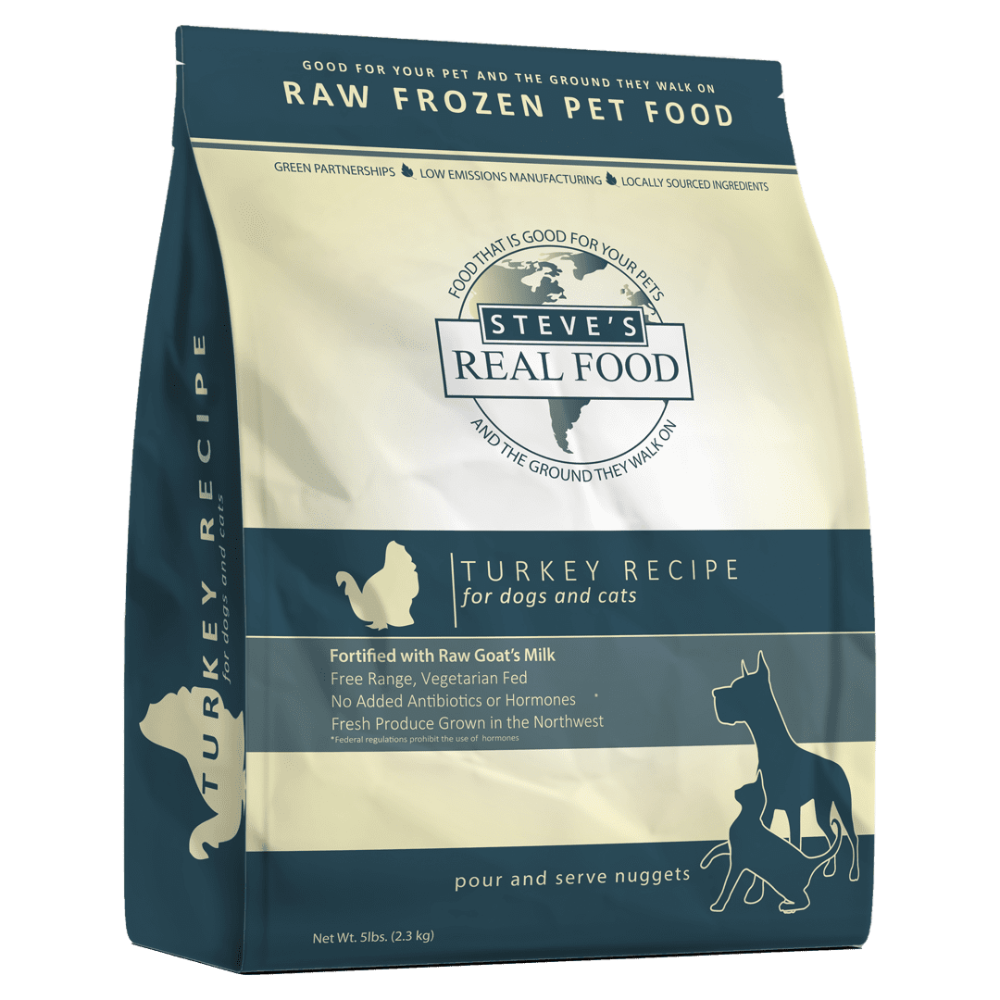 Steve&#39;s Real Food Dog &amp; Cat Frozen Raw Turkey, Size: 5lb