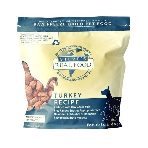 Steve&#39;s Real Food Dog &amp; Cat Freeze Dried Raw Turkey 20oz