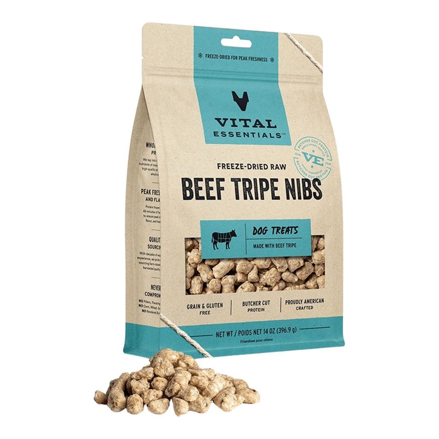 Vital Essentials Dog Freeze Dried Nibs Beef Tripe 14oz