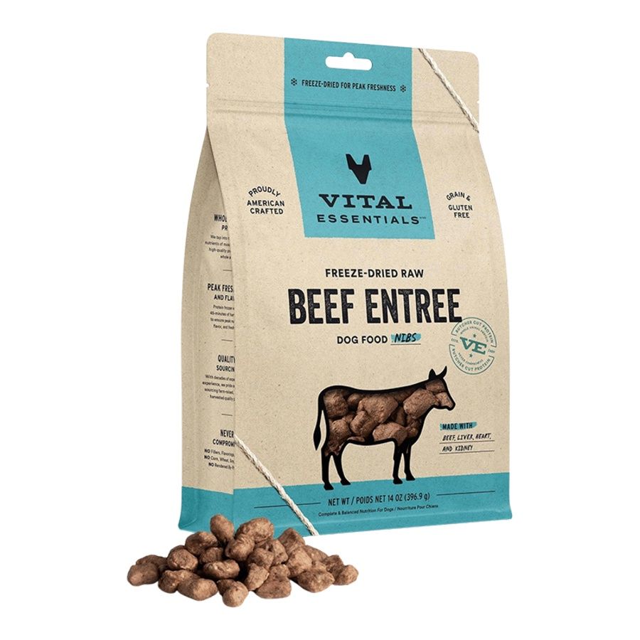 Vital Essentials Dog Freeze Dried Nibs Beef 14oz