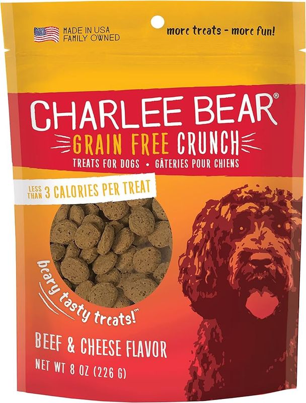 Charlee Bear Dog Crunch Grain Free Beef Liver &amp; Cheese 8oz