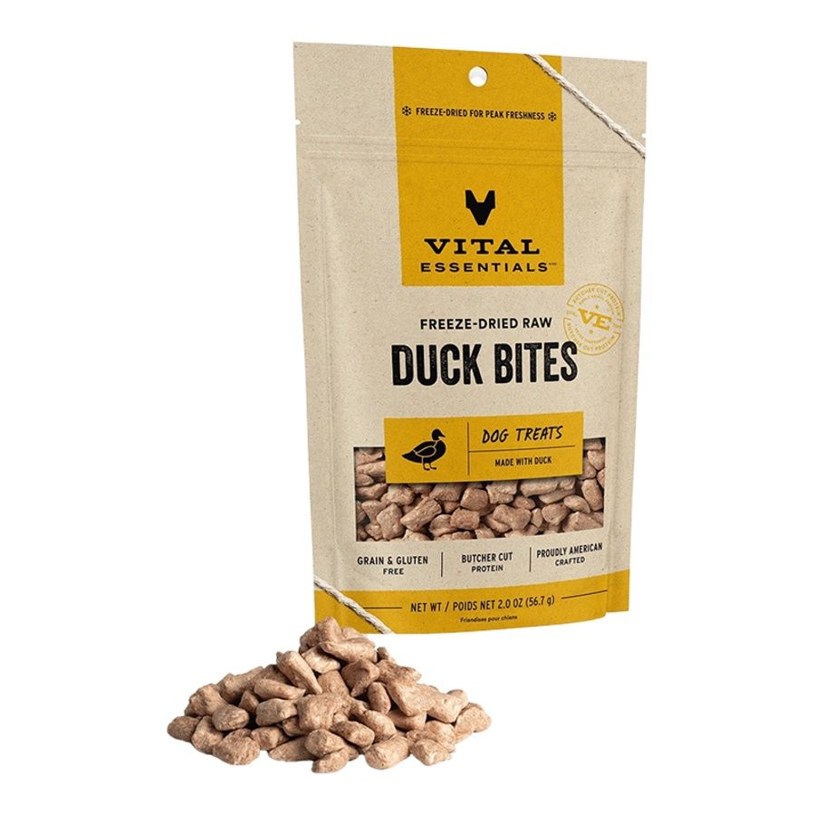 Vital Essentials Dog Freeze Dried Bites Duck 2oz