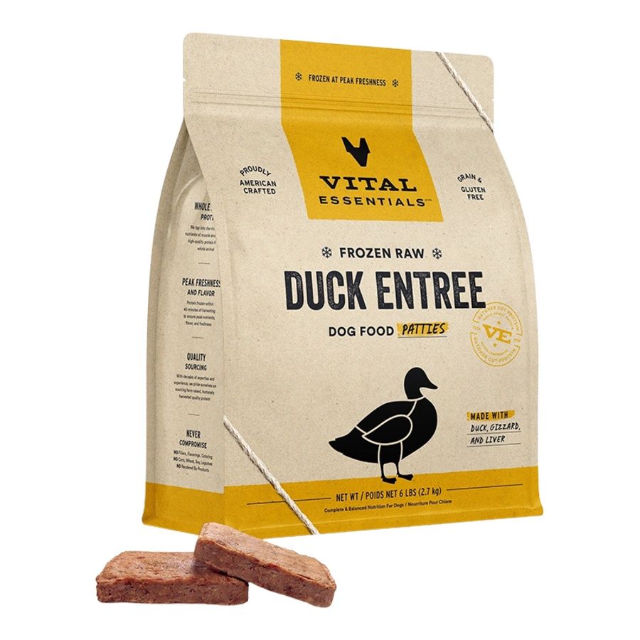 Vital Essentials Dog Frozen Patties Duck 6lb