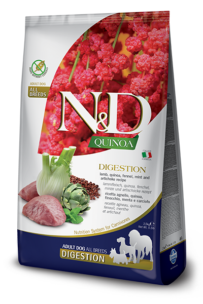 Farmina Dog Quinoa Digestion Lamb Adult Medium &amp; Max, Size: 5.5lb