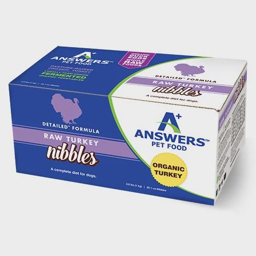 Answers Dog Frozen Raw Turkey, Size: 2.2lb Nibbles